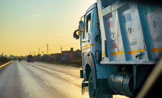 Inventory on it's way to being recycled in truck